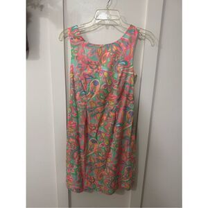Lilly Pulitzer Neon Paisley Sleeveless Dress in Pink, Green, Coral